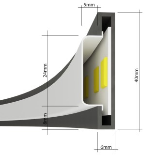 Plafonnier RIO 55 blanc 3000K - Thoro