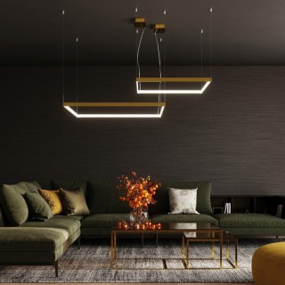 Lustre NELYA M doré - Thoro de Sollux Lighting