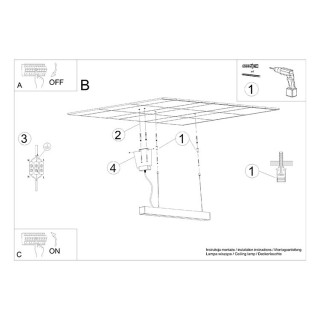 Lampe suspendue PINNE 200 gris - Thoro
