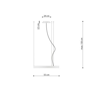 Lustre RIO 55 doré LED - Thoro