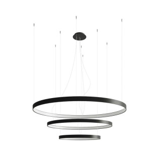 Lustre RIO 3 noir LED 4000K - Thoro