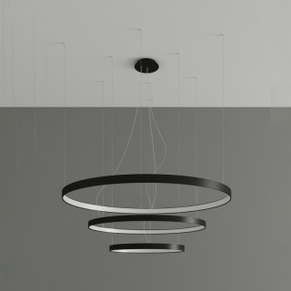Lustre RIO 3 noir LED 4000K - Thoro