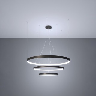 Lustre RIO 3 noir LED 4000K - Thoro
