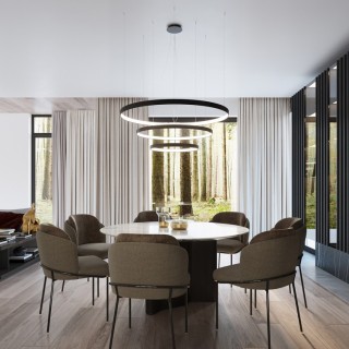 Lustre RIO 3 noir LED 4000K - Thoro