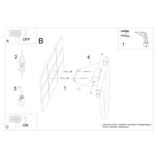 Applique GALAKSE noir LED - Thoro