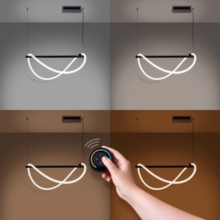Lampe suspendue GALAKSE 84 noir LED