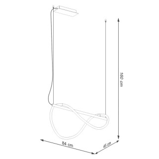 Lampe suspendue GALAKSE 84 noir LED