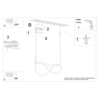 Lampe suspendue GALAKSE 84 noir LED