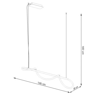 Lampe suspendue GALAKSE 148 noir - Thoro