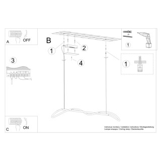 Lampe suspendue GALAKSE 148 noir - Thoro