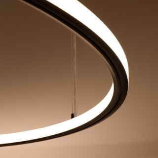 Lustre RISA noir LED 3000K - Thoro