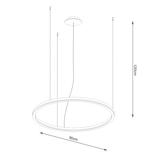 Lustre ODA 80 noir LED - Thoro
