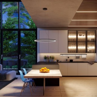Lustre ODA 80 noir LED - Thoro