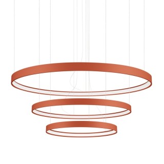 Lustre RIO 3 rouge ocre LED - Thoro
