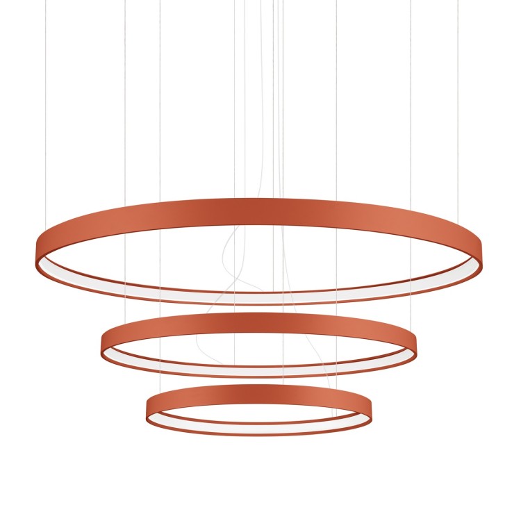 Lustre RIO 3 rouge ocre LED - Thoro