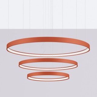 Lustre RIO 3 rouge ocre LED - Thoro