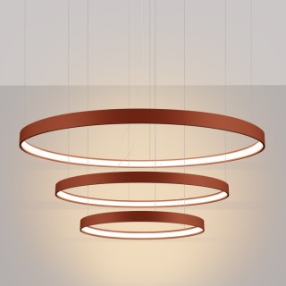 Lustre RIO 3 rouge ocre LED - Thoro
