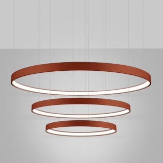 Lustre RIO 3 rouge ocre LED - Thoro