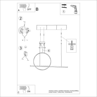 Lampe suspendue GLAD noir LED - Thoro
