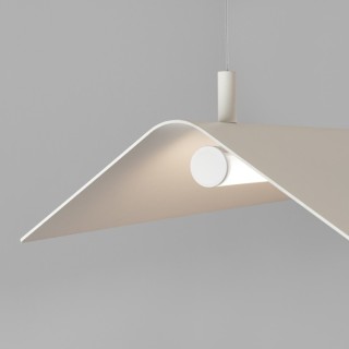 Lampe suspendue ELVA beige LED - Thoro