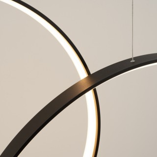 Lampe suspendue RIO 3 noir LED - Thoro