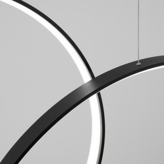 Lampe suspendue RIO 5 noir LED 4000K