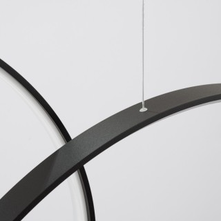Lampe suspendue RIO 5 noir LED 4000K