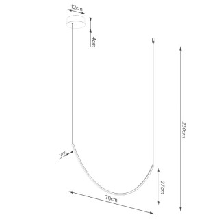 Lustre ALVAR 1 LED noir - Thoro