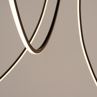 Lustre ALVAR 3 LED noires - Thoro