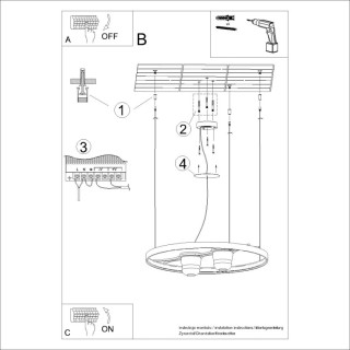 Lustre RIO BIO 78 noir LED - Thoro