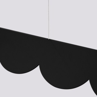 Lampe suspendue BISCUIT noir LED 3000K
