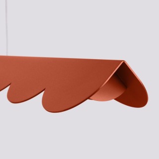 Lampe suspendue BISCUIT rouge ochra - Thoro