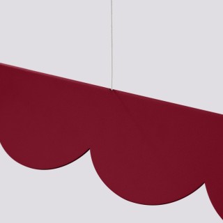 Lampe suspendue BISCUIT bordeaux - Thoro
