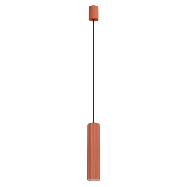 Lampe suspendue IVAR 1 rouge ochra - Thoro