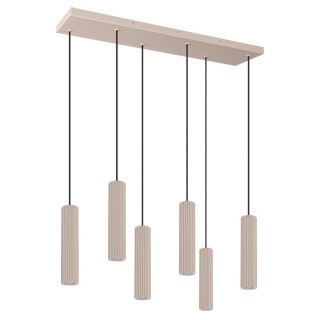 Lampe suspendue IVAR 6L taupe LED - Thoro