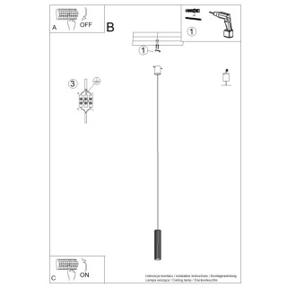 Lampe suspendue IVAR 1 moka LED - Thoro