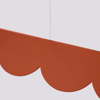 Lampe suspendue BISCUIT rouge ochra - Thoro