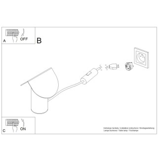 Lampe de bureau Biscuit Thoro - Style moderne