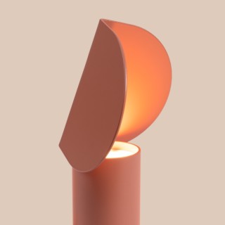 Lampe de bureau Biscuit Thoro - Aluminium Pêche