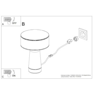 Lampe de bureau AXO Thoro - Jaune moderne