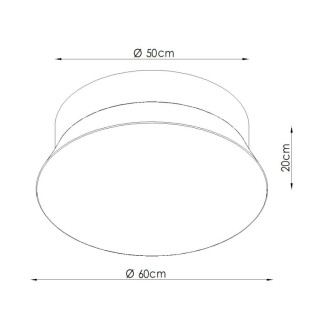 Plafonnier TOP Thoro en parchemin blanc 70x70