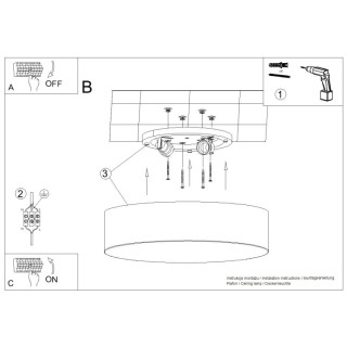 Plafonnier TOP Thoro de Sollux Lighting