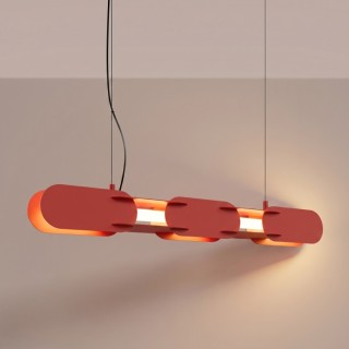 Suspension CHAIN 91 rouge LED - Thoro