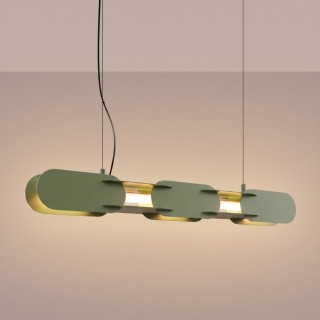 Suspension CHAIN 91 vert olive LED 3000K