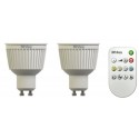ampoule GU10 led blanc Iwhites 345Lm Pack de 2 av telecommande LT0192872