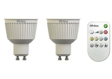 Light Topps 563192872 Iwhites GU10 345Lm 2-Pack, Verre, 7 W, Blanc