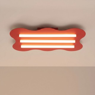 Plafonnier KLOVER rouge - Thoro de Sollux Lighting