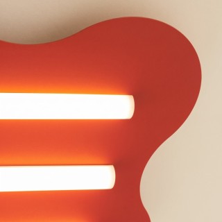 Plafonnier KLOVER rouge - Thoro de Sollux Lighting
