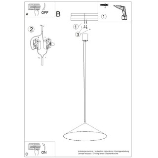 Suspension FINT ocre rouge LED 4000K - Thoro