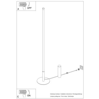 Lampadaire TRANG blanc 3000K - Thoro